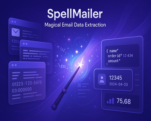 SpellMailer Email Extraction Illustration